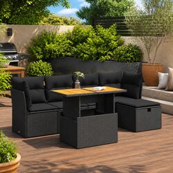 6-Piece Modular Sofa Set for Outdoors