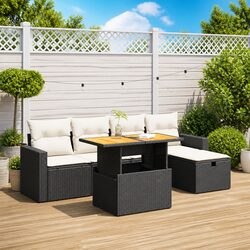 6 Piece Garden Sofa Set: Compact and Convenient