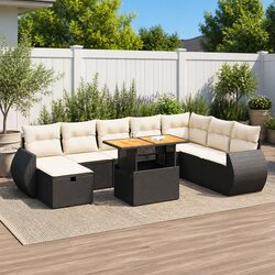 Compact 9-Piece Outdoor Sofa Set for Stylish Spaces