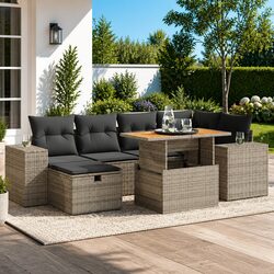 Compact and Stylish 8 Piece Garden Sofa Set