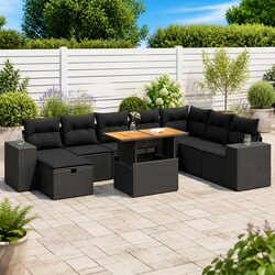9 Piece Garden Sofa Set for Easy Setup