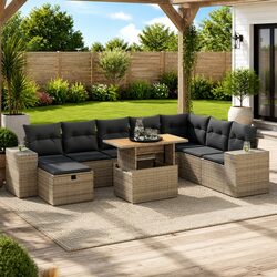 9 Piece Garden Sofa Set