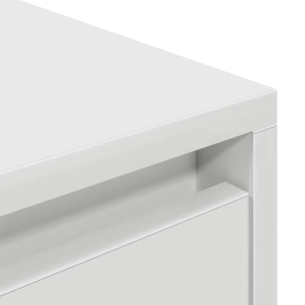 TV Cabinet White Engineered Wood Ample Storage Space for Living Room Bedroom