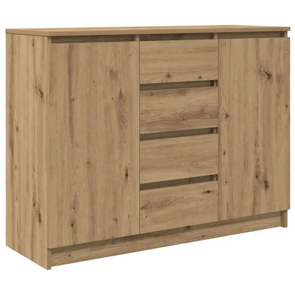 Sideboard Storage Cabinet Brown Engineered Wood 1005 x 350 x 760 mm Multiple Storage Solutions