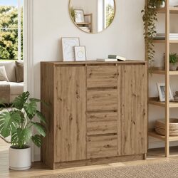 Concise Brown Sideboard with Easy Storage Solution