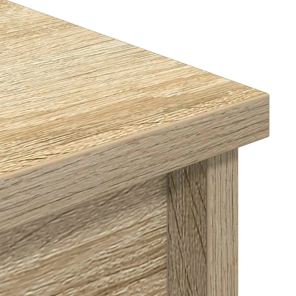 Brown Tall Sideboard Highboard Storage Cabinet Engineered Wood for Organizing Dining Bedroom Kitchen and Living Space
