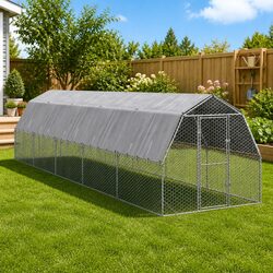 Your New Chicken Run with Roof 2.5x10x2.25 m