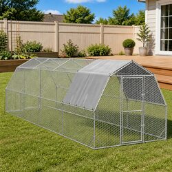 Chicken Run with Durable Steel Frame