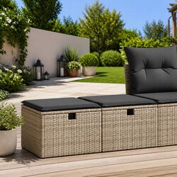 Compact and Stylish 2 Piece Grey Sofa Set for Outdoors