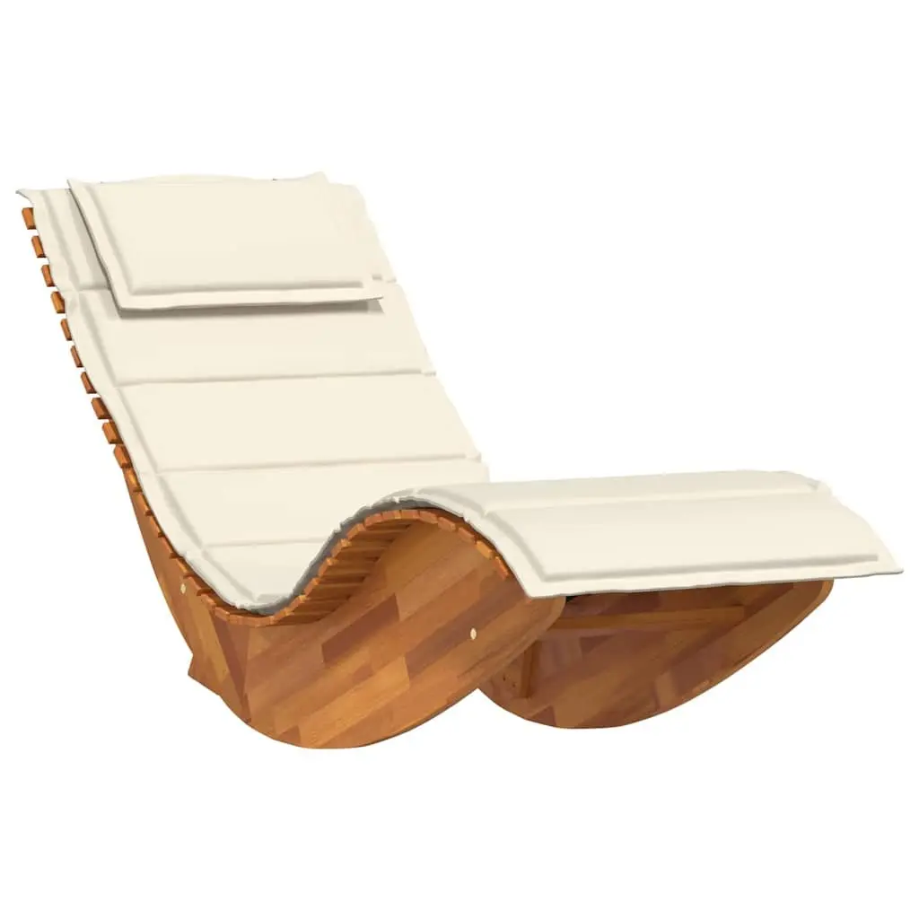 Sun Lounger 2pcs Outdoor Acacia Wood Sun Loungers Garden Pool Deck Chairs Brown