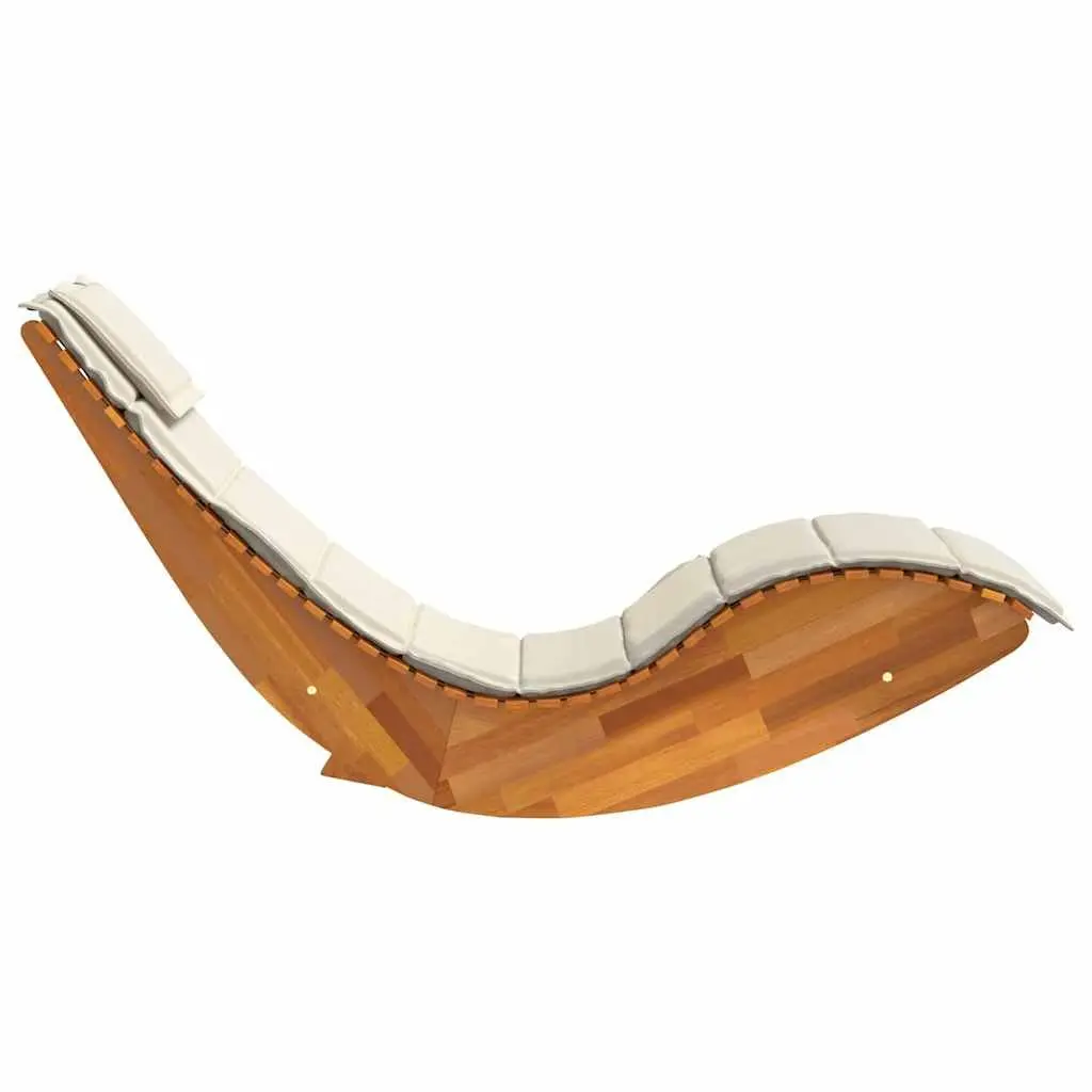 Sun Lounger 2pcs Outdoor Acacia Wood Sun Loungers Garden Pool Deck Chairs Brown