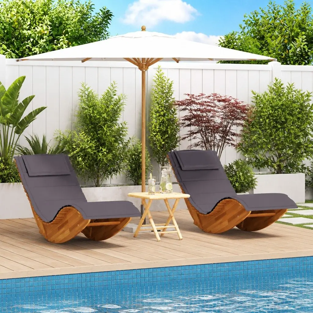 Sun Lounger Set for Outdoor Use