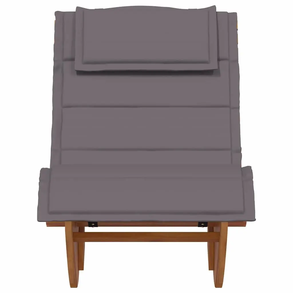 Sun Lounger Brown 2 pcs Acacia Wood Outdoor Sunbed Garden Patio Pool Deck Chair