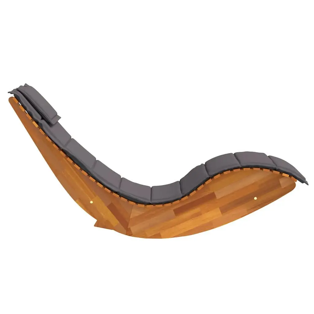 Sun Lounger Brown 2 pcs Acacia Wood Outdoor Sunbed Garden Patio Pool Deck Chair