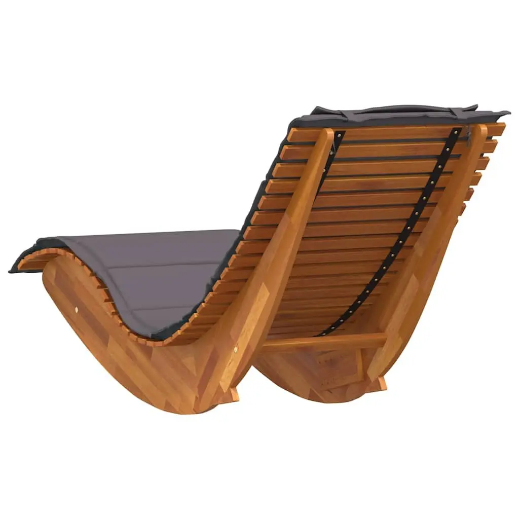 Sun Lounger Brown 2 pcs Acacia Wood Outdoor Sunbed Garden Patio Pool Deck Chair