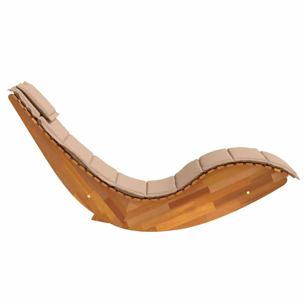 Sun Loungers 2 pcs Solid Acacia Wood Outdoor Sunbed Garden Patio Pool Chairs