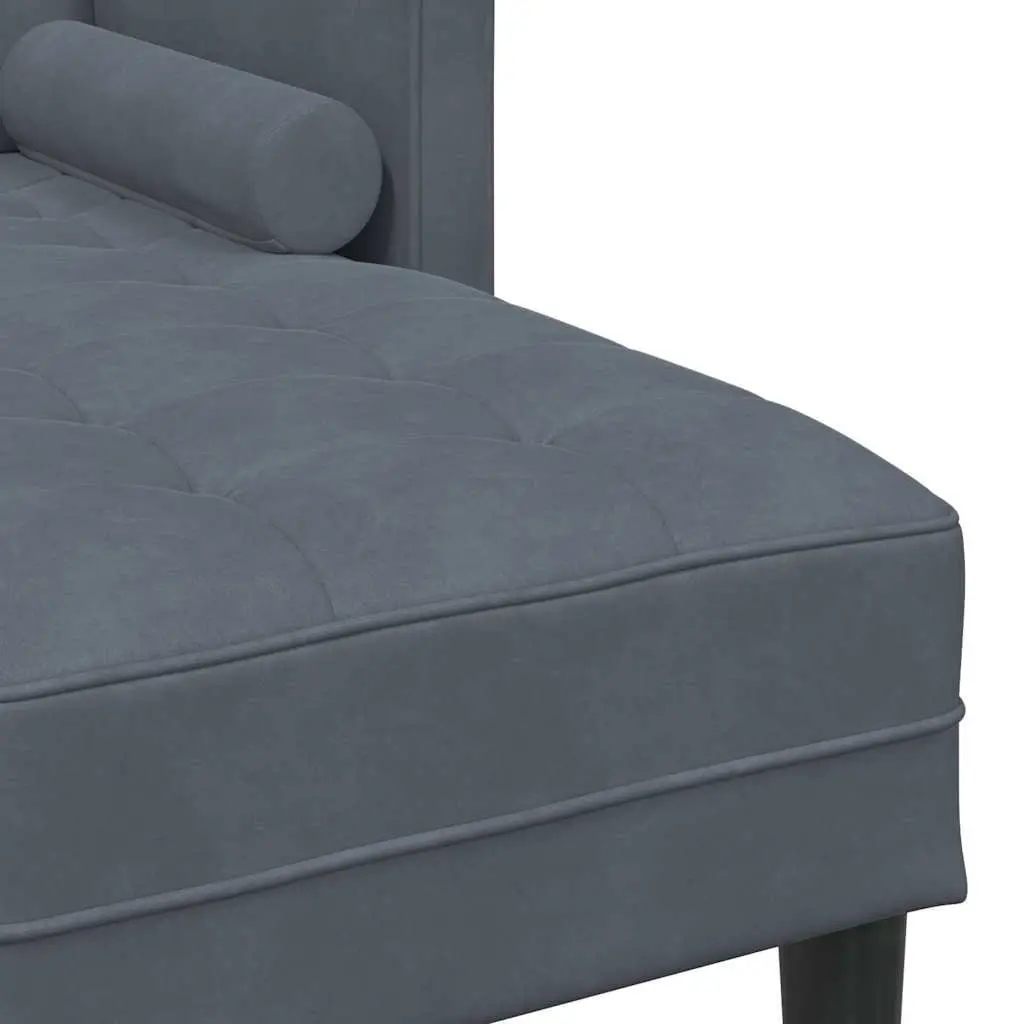 Modern Modular Sofa Set 2-Piece Grey Polyester Living Room Furniture