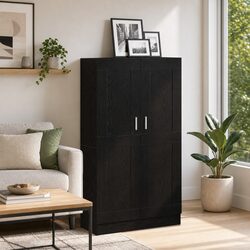 Your Friendly Black Oak Book Cabinet for Home Storage