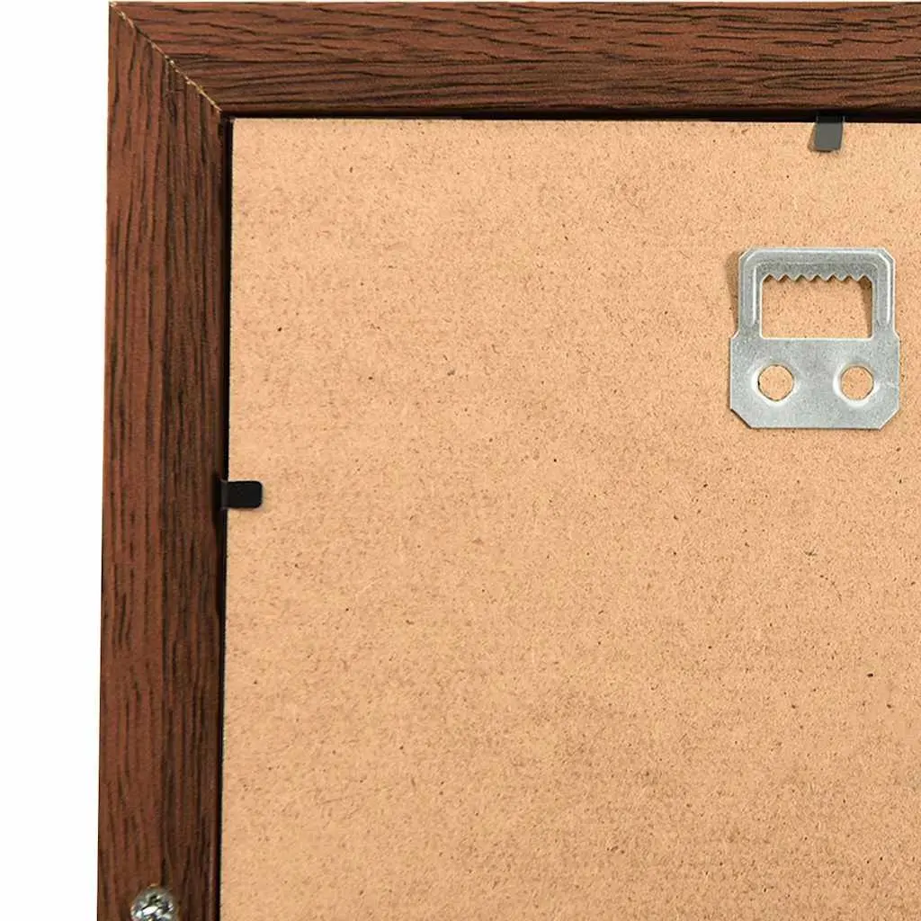 Collage Photo Frame Brown 10 Piece Set 10x15cm Wall Mounted Display Gallery