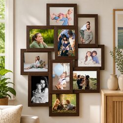10-Piece Collage Frame Set 13x18cm in Dark Brown