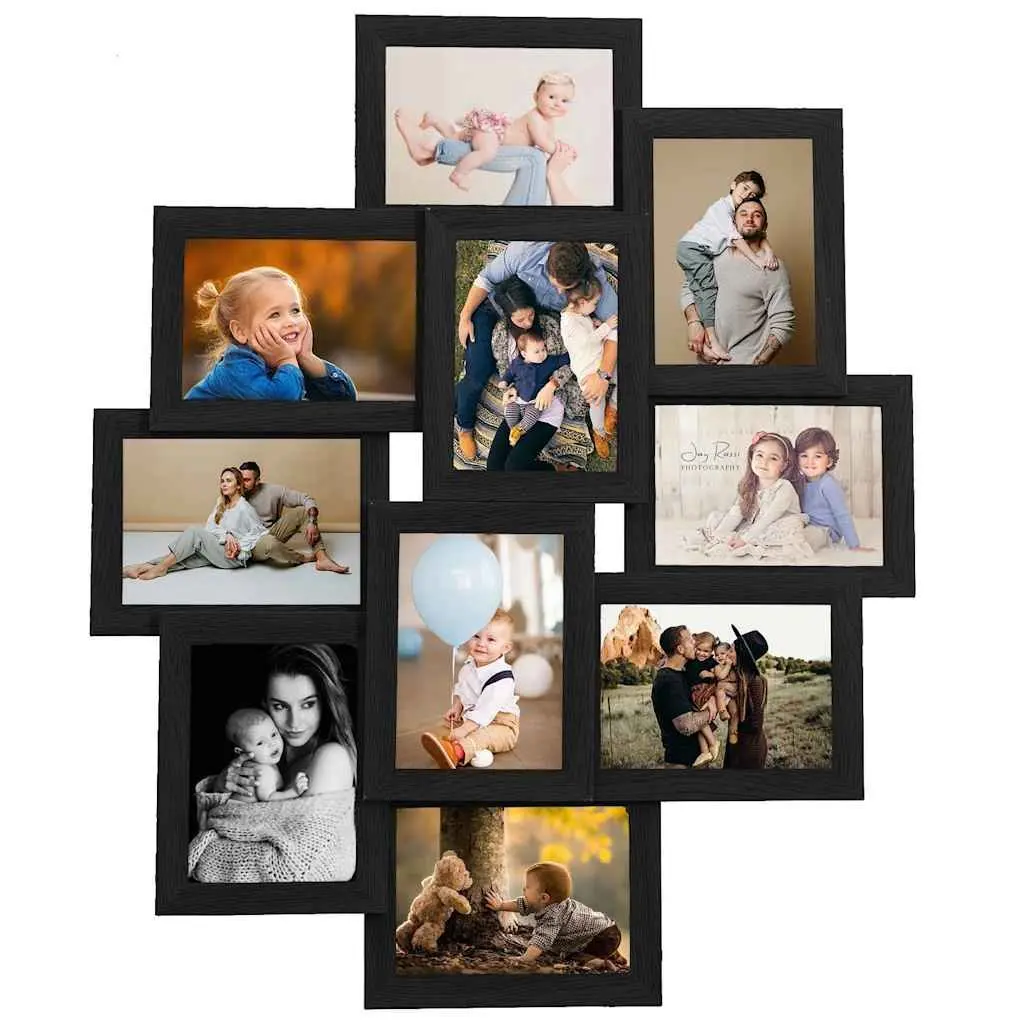 Collage Photo Frame 10 Pcs 13x18 cm Black Wall Display Picture Gallery Decor