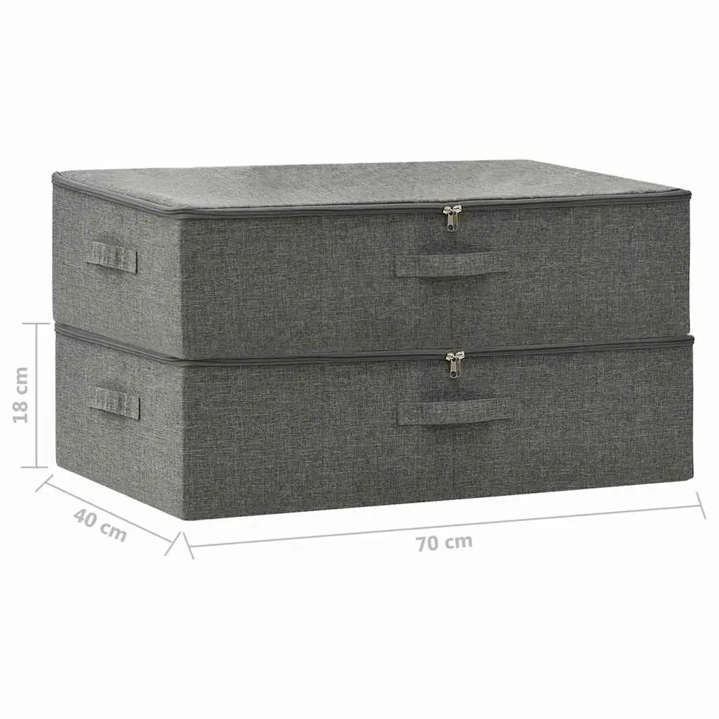 Storage Boxes Anthracite 70x40x18cm Foldable Fabric Household Organiser
