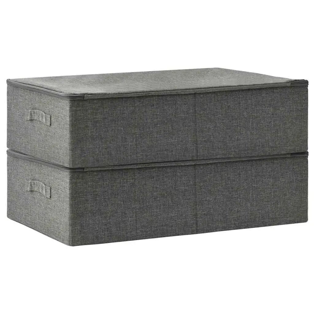 Storage Boxes Anthracite 70x40x18cm Foldable Fabric Household Organiser