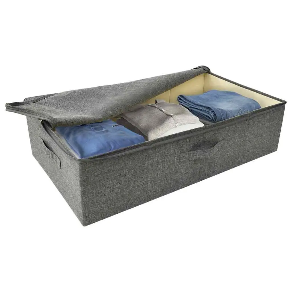 Storage Boxes Anthracite 70x40x18cm Foldable Fabric Household Organiser
