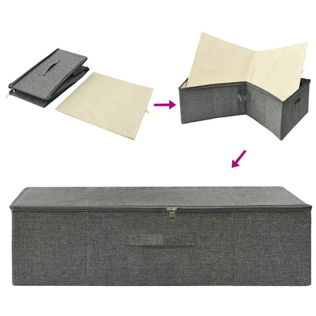 Storage Boxes Anthracite 70x40x18cm Foldable Fabric Household Organiser