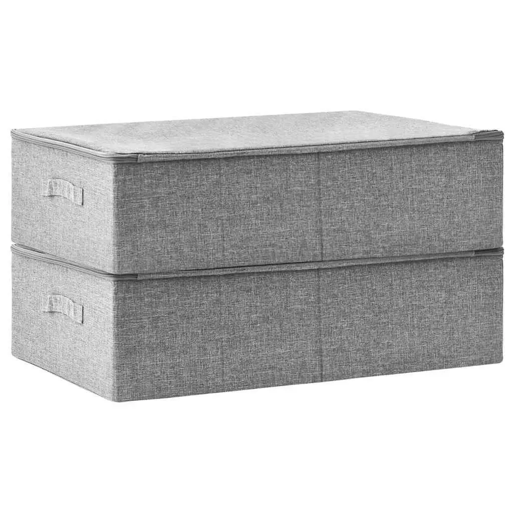 Grey Fabric Storage Boxes Set