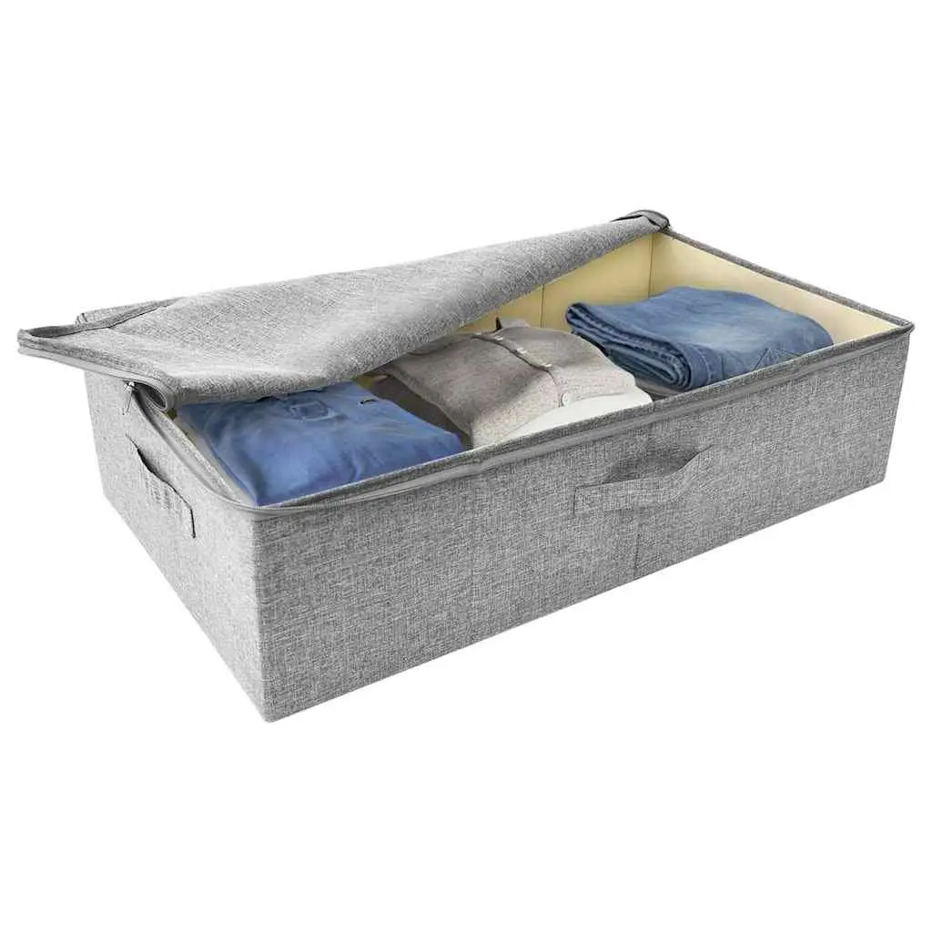 Grey Fabric Storage Boxes Set