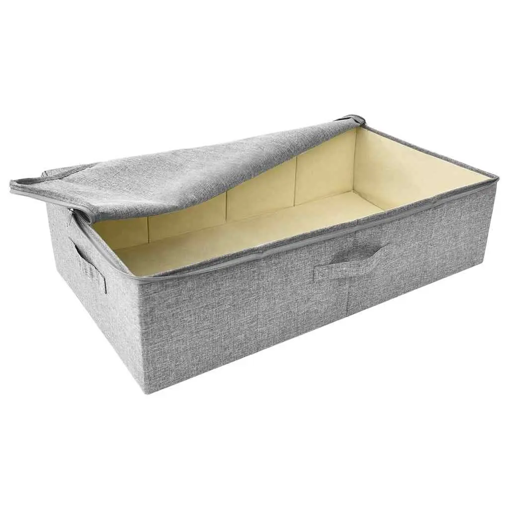 Grey Fabric Storage Boxes Set