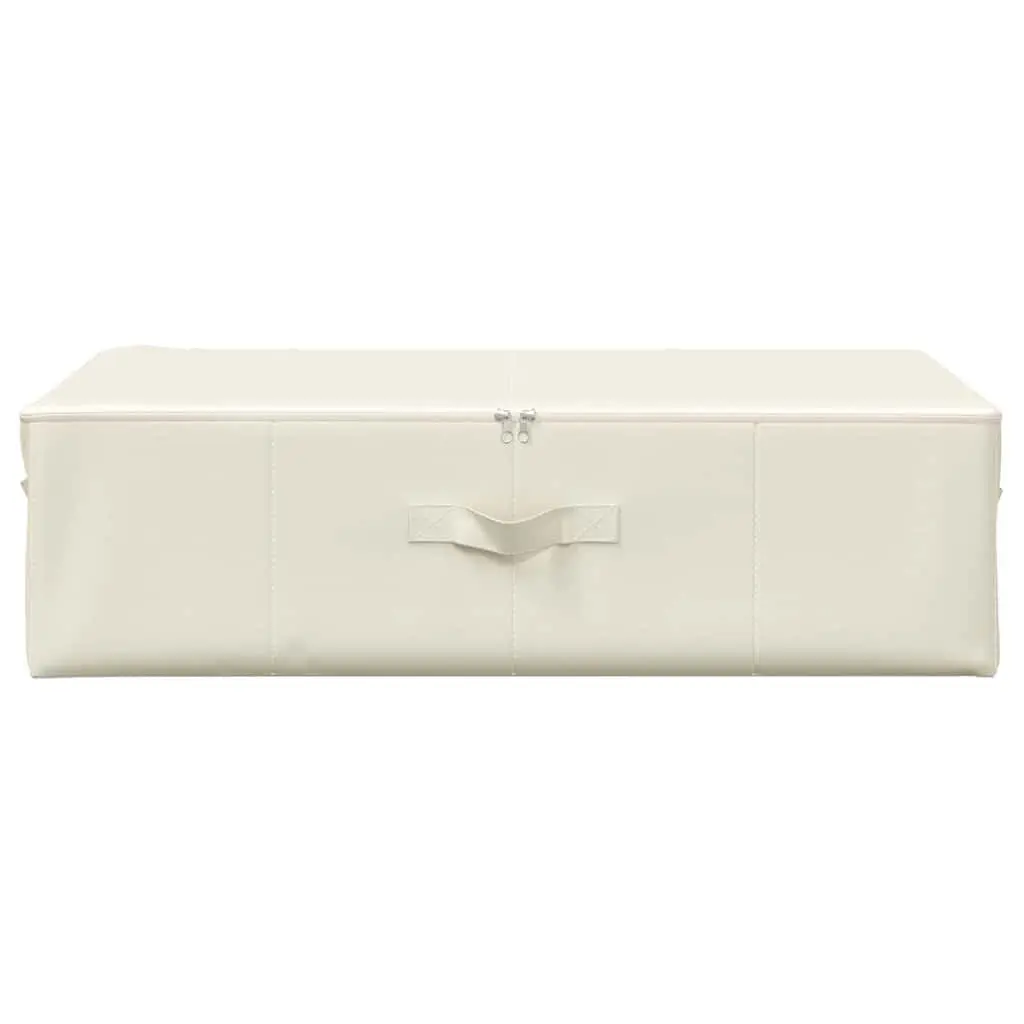 Foldable Storage Box Cream 70x40x18cm Durable Fabric with Handle