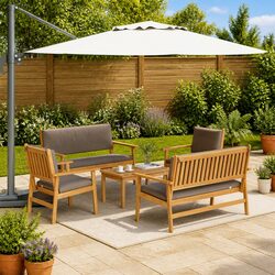 Concise 5-Piece Outdoor Sofa Set for Relaxation