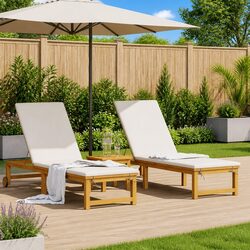 Sun Lounger Reclining Chair 3 Pieces Brown Outdoor Garden Patio Lounger