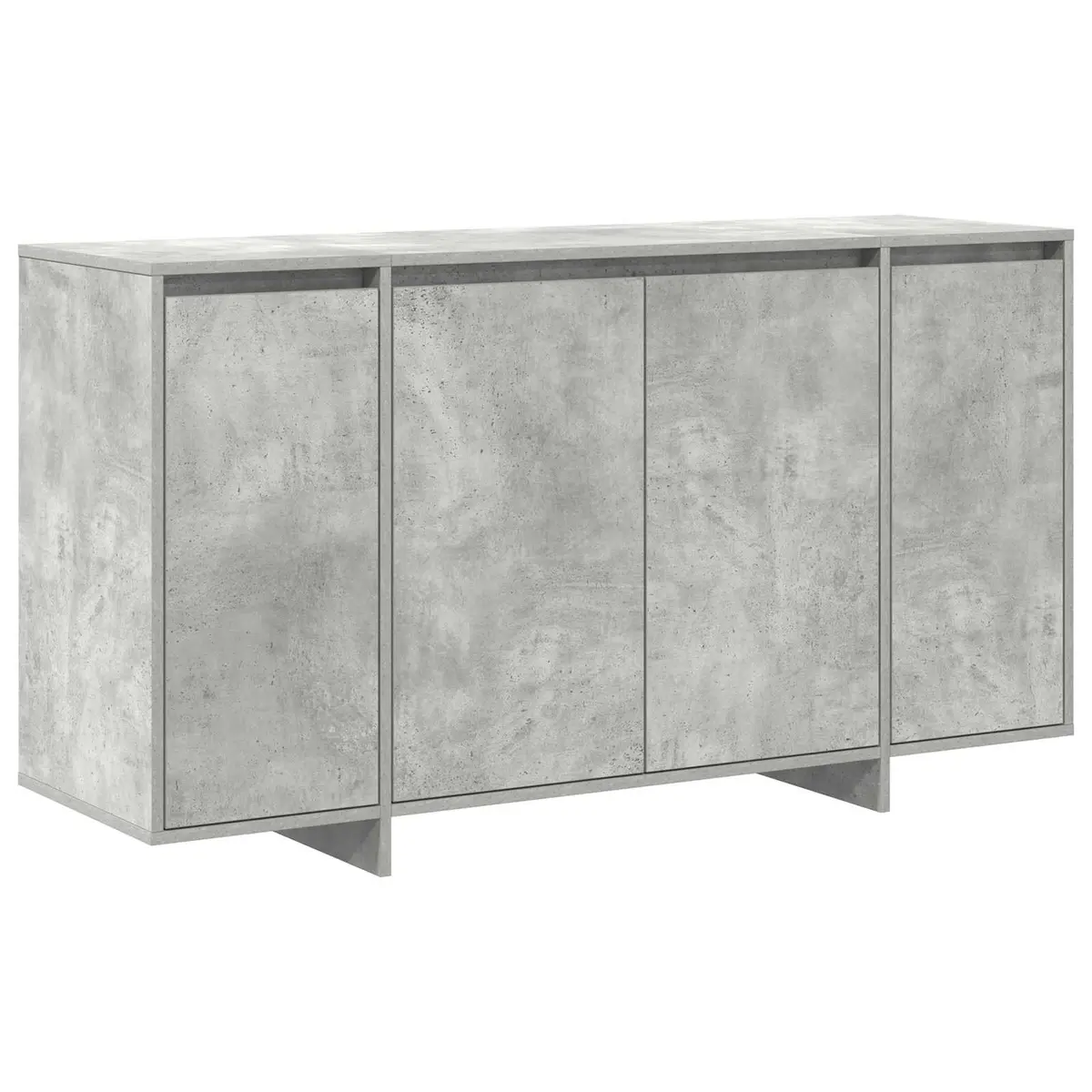 Modern Sideboard Grey Storage Cabinet Engineered Wood Dining Room Furniture