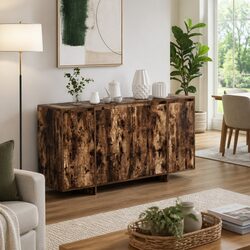 Concise 135cm Brown Sideboard Storage Solution