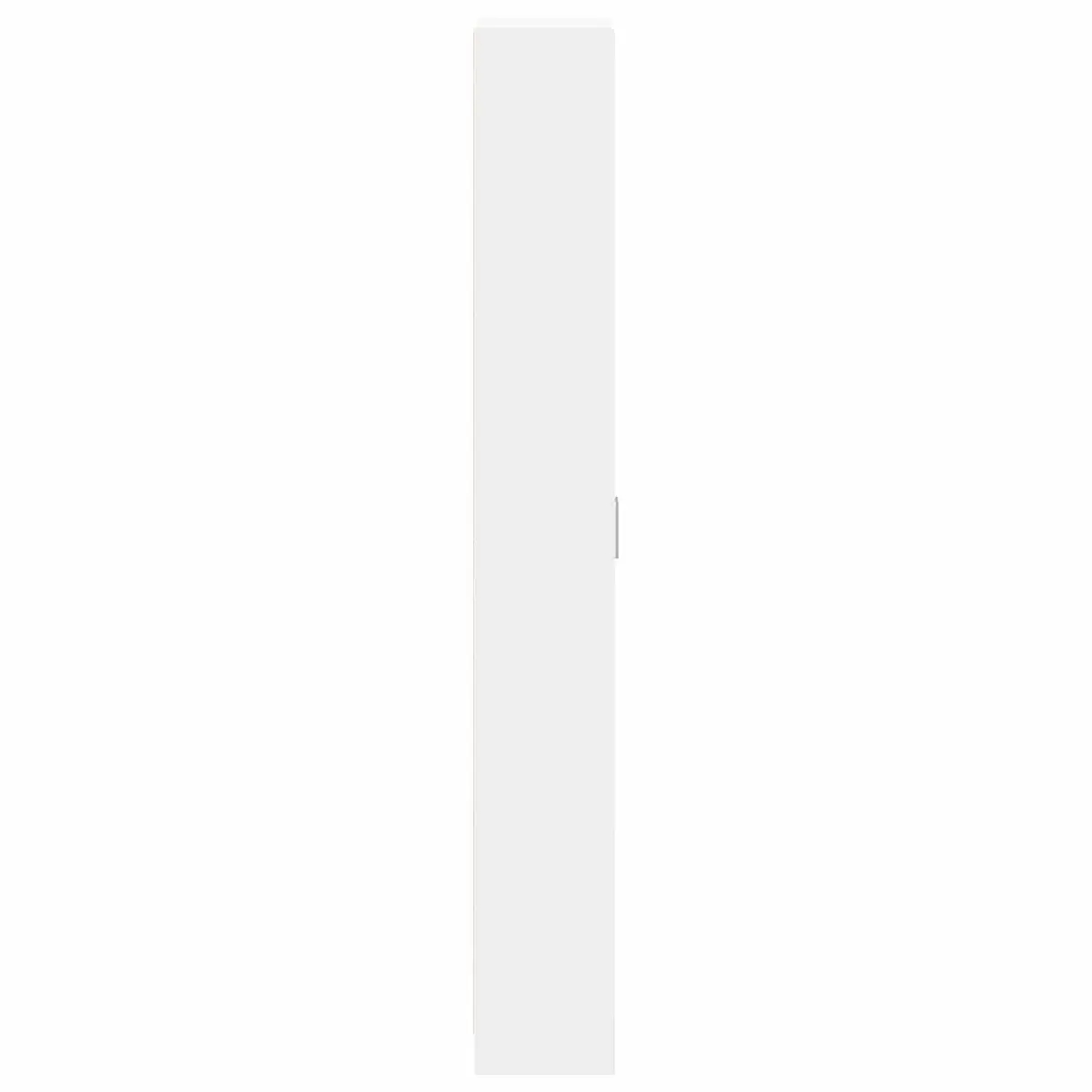 Wardrobe White 55x25x189cm Hinge Doors with Shelf Storage for Bedroom Furniture