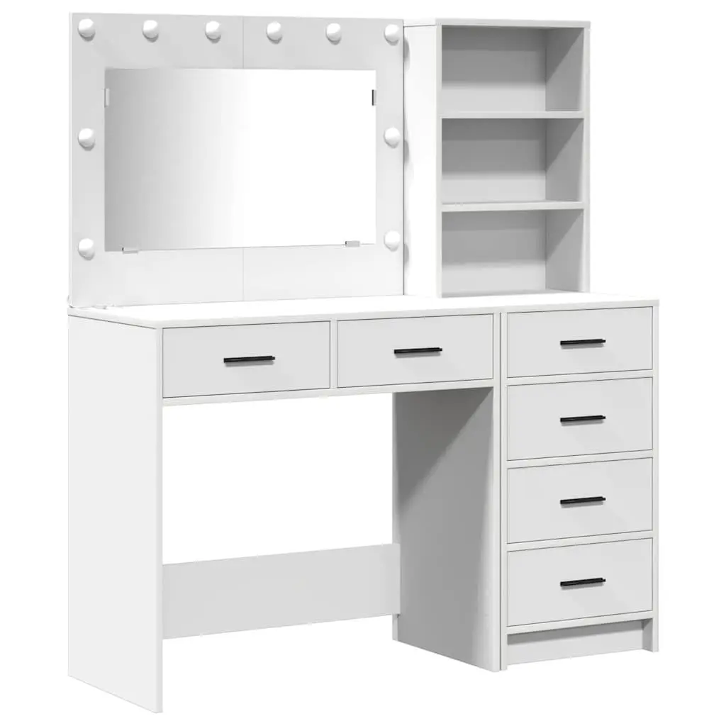 White Vanity Unit with LED Lighting Options