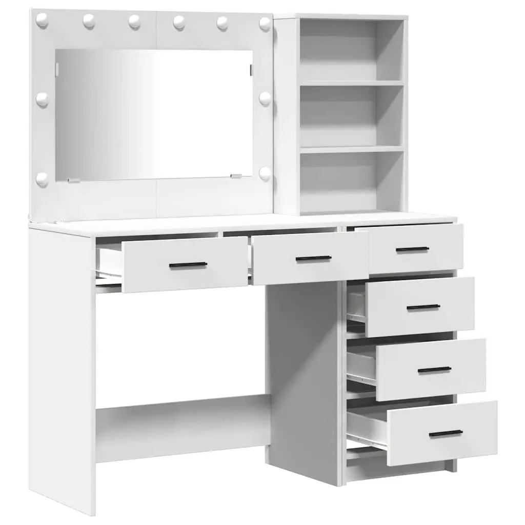 White Vanity Unit with LED Lighting Options