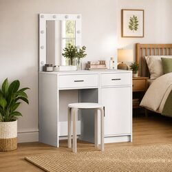 Dressing Table Set: Practical Design with LED Strip Lights