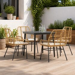 Compact 5 Piece Garden Dining Set for Outdoor Enjoyment