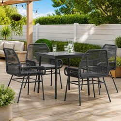 5-Piece Outdoor Dining Set with Cushions