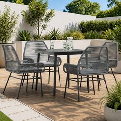 Compact and Efficient 5 Piece Garden Dining Set