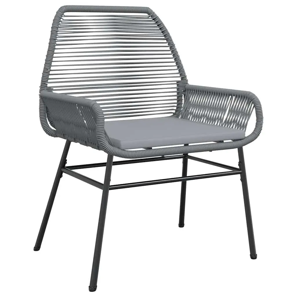Garden Dining Set Grey 5 Piece Outdoor Furniture Poly Rattan Glass Table Patio