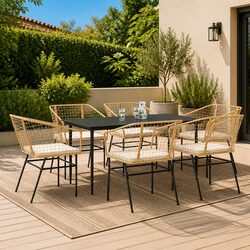 Compact and Stylish 7 Piece Garden Dining Set