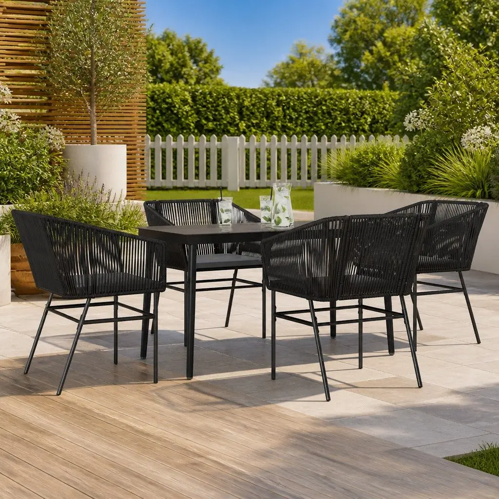 5-Piece Garden Dining Set with Modern Style