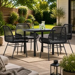 Compact and Stylish 5 Piece Outdoor Dining Set
