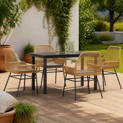 5 Piece Garden Dining Set: Chic and Durable