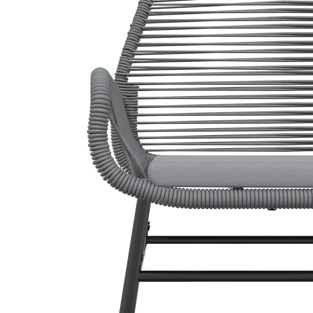 5 Piece Garden Dining Set with Cushions Grey Outdoor Patio Furniture Glass Table